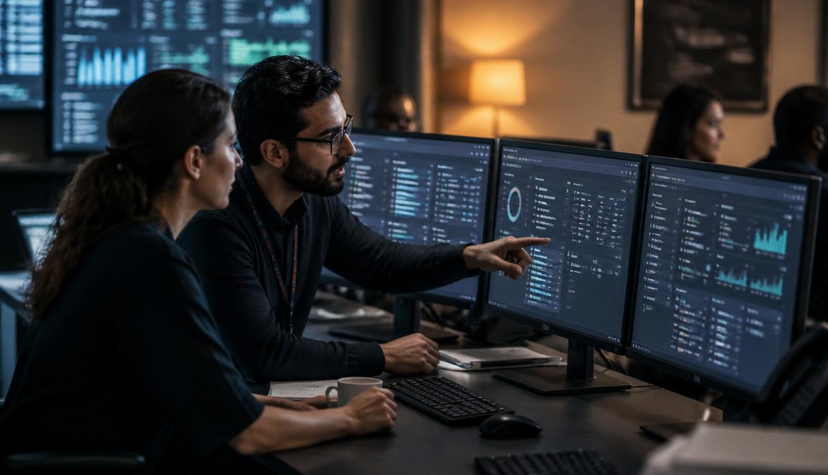 Cloud environment protected by identity controls, encryption, and connected security monitoring